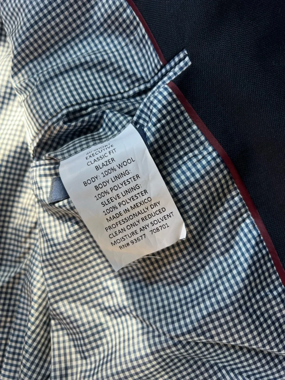 Stafford Dark Navy Sport Coat with Gold Buttons